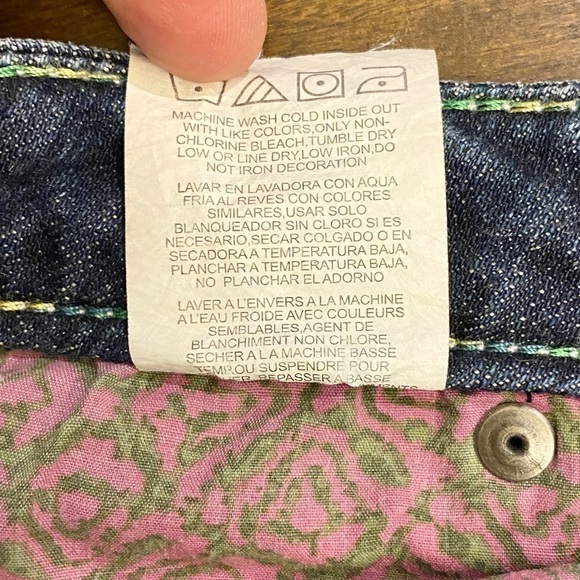 Wrangler 9/10 Rock 47 Ultra Low Rise Jeans Bootcut Womens Colorful Wings Stretch - Picture 10 of 13